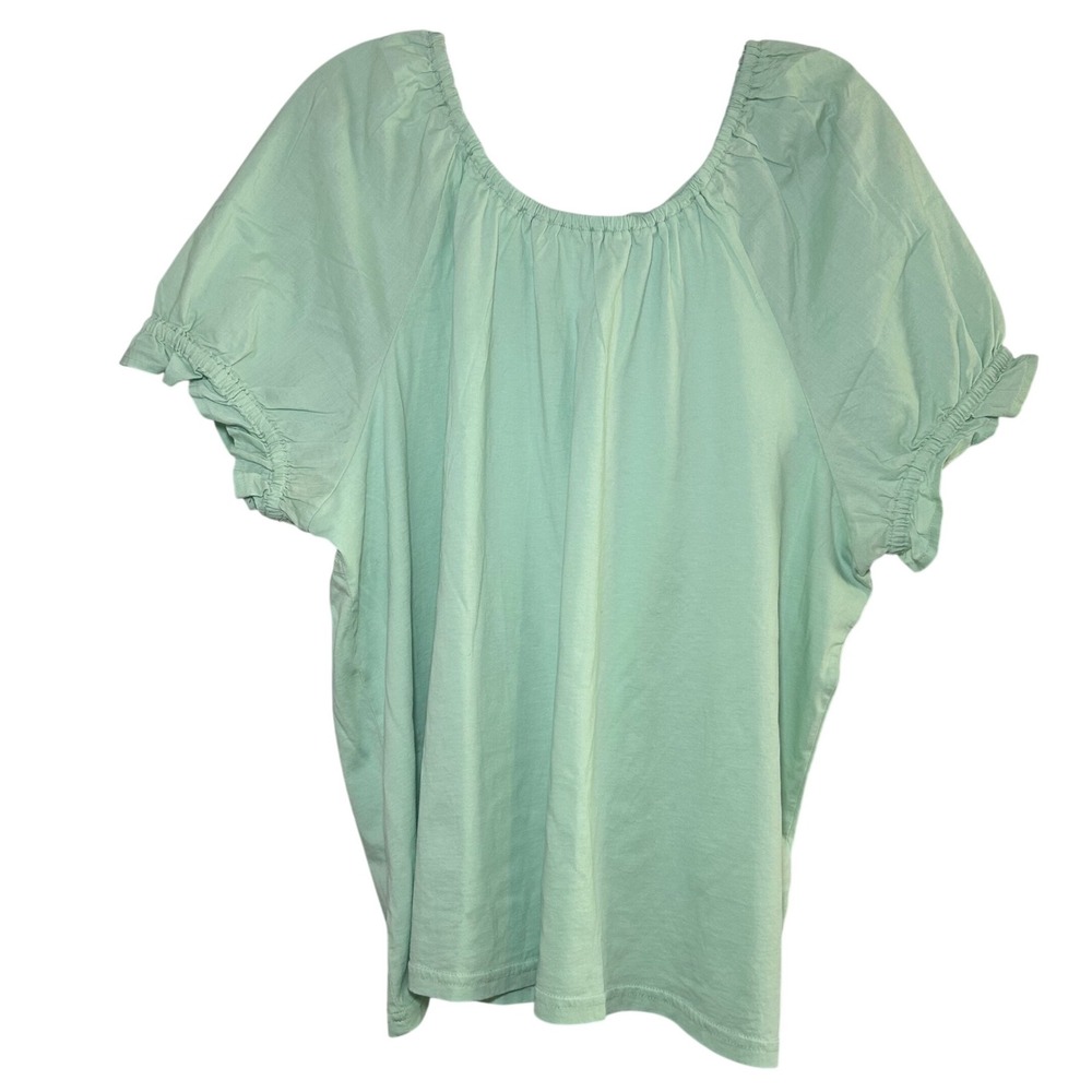 J. Crew Tie-back top green women' s 2X summer casual classic minimal cotton